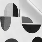 Mid Century Abstract cut-out Pebbles 3. Black and white Wall Tapestry Gallery Image 3