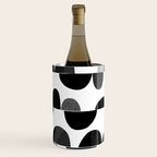 Mid Century Abstract cut-out Pebbles 3. Black and white Wine Chiller Gallery Image 1