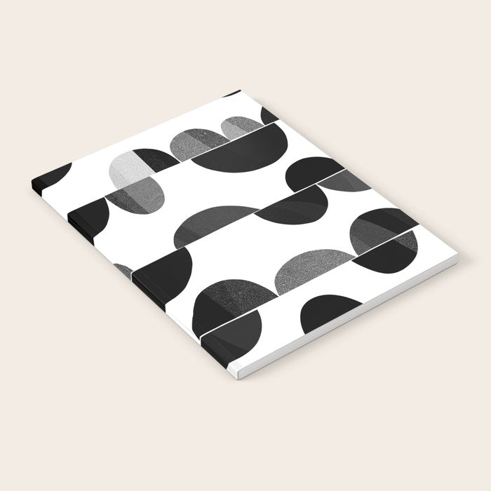Mid Century Abstract cut-out Pebbles 3. Black and white Notebook Gallery Image 2