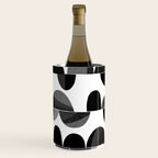 Mid Century Abstract cut-out Pebbles 3. Black and white Wine Chiller Gallery Image 2