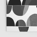 Mid Century Abstract cut-out Pebbles 3. Black and white Poster Gallery Image 3