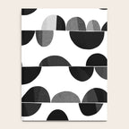 Mid Century Abstract cut-out Pebbles 3. Black and white Notebook Gallery Image 4