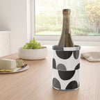 Mid Century Abstract cut-out Pebbles 3. Black and white Wine Chiller Gallery Image 4