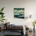 Ocean Clouds Wood Wall Art Gallery Image 2