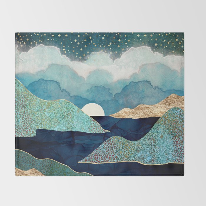 Ocean Clouds Throw Blanket Gallery Image 2