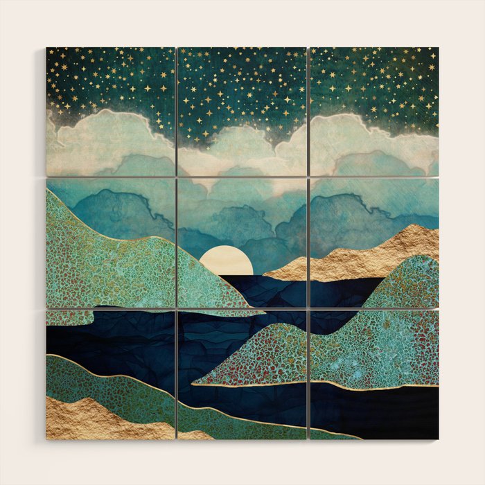 Ocean Clouds Wood Wall Art Gallery Image 1
