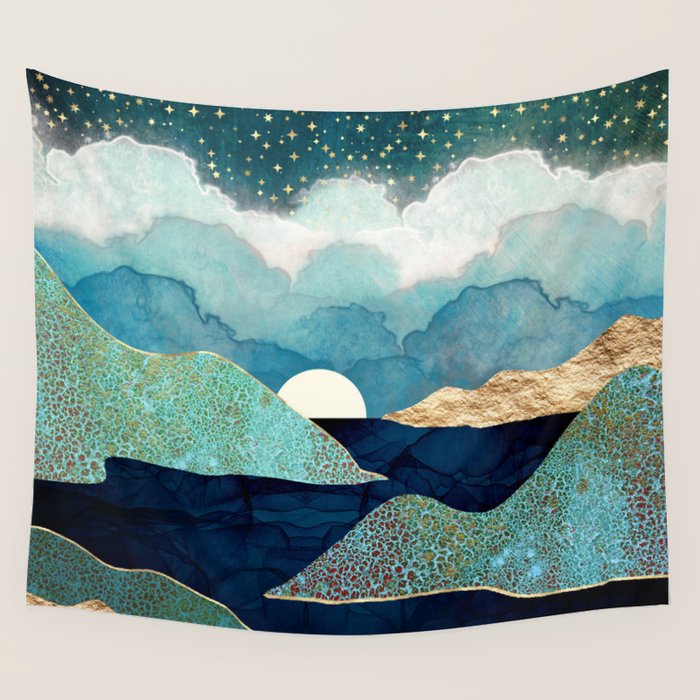 Ocean Clouds Wall Tapestry Gallery Image 1