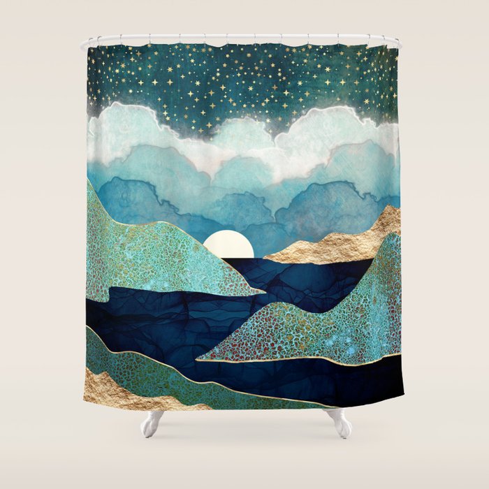 Ocean Clouds Shower Curtain Gallery Image 1