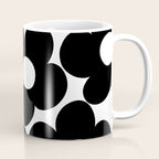 Black & White Retro Daisies #1 #decor #art #society6 Coffee Mug Gallery Image 1