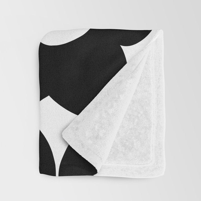 Black & White Retro Daisies #1 #decor #art #society6 Throw Blanket Gallery Image 3