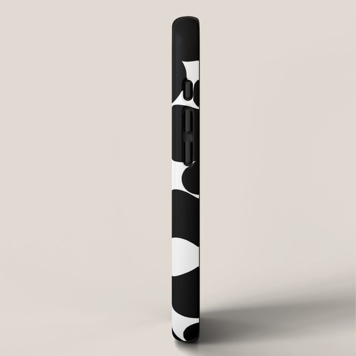 Black & White Retro Daisies #1 #decor #art #society6 iPhone Case Gallery Image 2