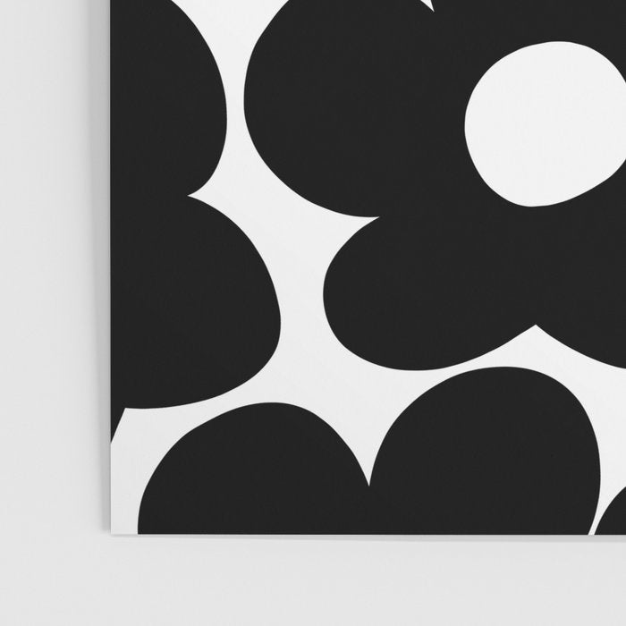 Black & White Retro Daisies #1 #decor #art #society6 Poster Gallery Image 3