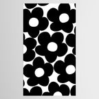 Black & White Retro Daisies #1 #decor #art #society6 Tablecloth Gallery Image 2