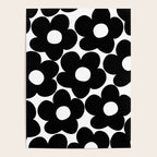 Black & White Retro Daisies #1 #decor #art #society6 Poster Gallery Image 4