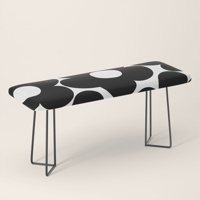 Black & White Retro Daisies #1 #decor #art #society6 Bench Gallery Image 1
