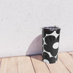 Black & White Retro Daisies #1 #decor #art #society6 Travel Mug Gallery Image 4