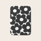 Black & White Retro Daisies #1 #decor #art #society6 Bath Mat Gallery Image 1