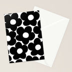 Black & White Retro Daisies #1 #decor #art #society6 Stationery Card Gallery Image 2