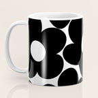 Black & White Retro Daisies #1 #decor #art #society6 Coffee Mug Gallery Image 3