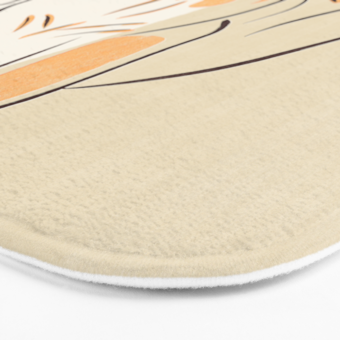 Adorable French Bulldog - Playful Dog Design in Neutral Tones Bath Mat Gallery Image 3