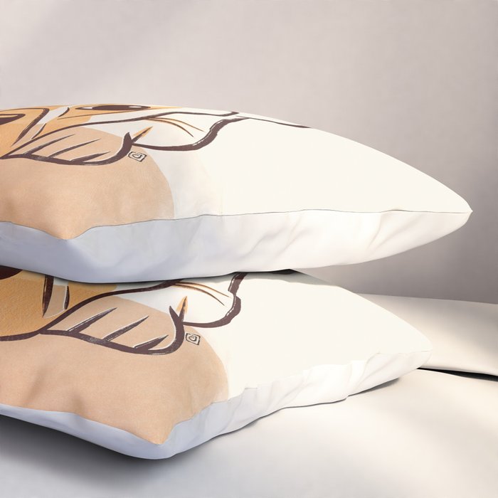 Adorable French Bulldog - Playful Dog Design in Neutral Tones Pillow Sham Gallery Image 3