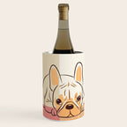 Adorable French Bulldog - Playful Dog Design in Neutral Tones Wine Chiller Gallery Image 1