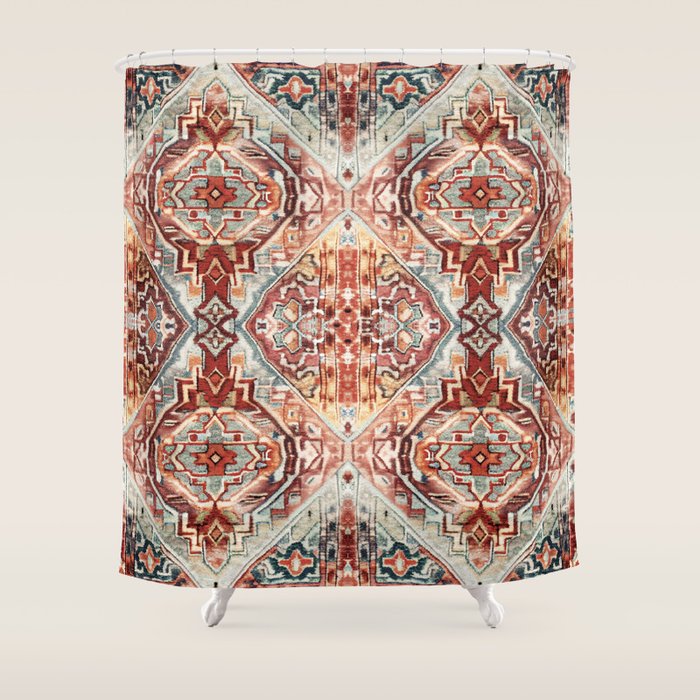 Aesthetic Boho Eclectic Shower Curtain Gallery Image 1