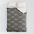 walking tigers - blue Duvet Cover Gallery Image 6