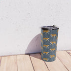 walking tigers - blue Travel Mug Gallery Image 4