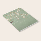 Chinoiserie Sage Green Cherry Blossom Bird Garden Notebook Gallery Image 2