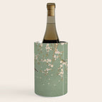 Chinoiserie Sage Green Cherry Blossom Bird Garden Wine Chiller Gallery Image 3