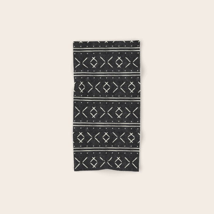 mud cloth stitch - onyx Bath Towel Gallery Image 1