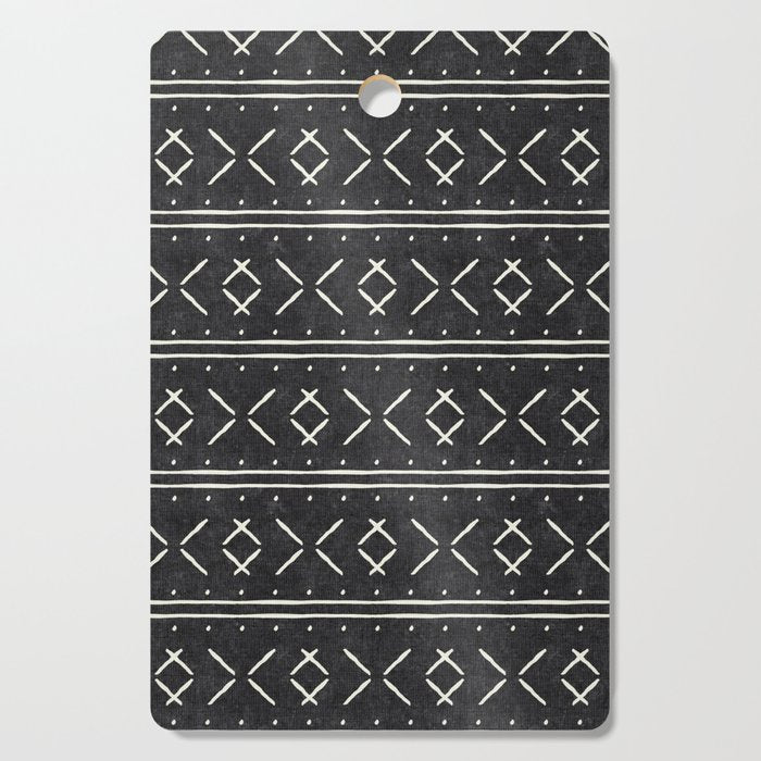 mud cloth stitch - onyx Cutting Board Gallery Image 1