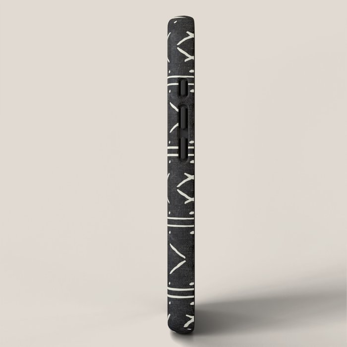 mud cloth stitch - onyx iPhone Case Gallery Image 2