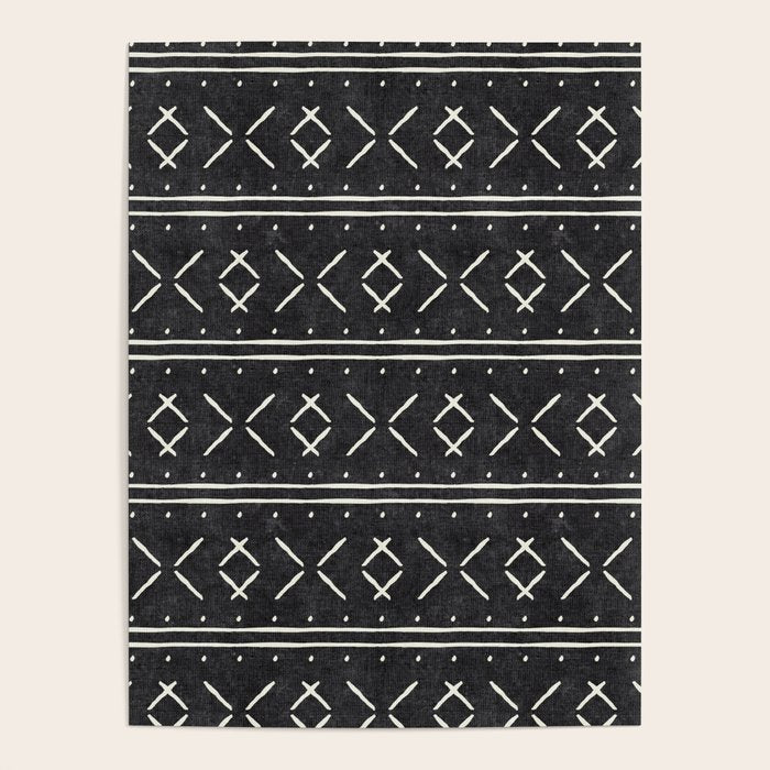 mud cloth stitch - onyx Poster Gallery Image 1
