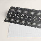 mud cloth stitch - onyx Wrapping Paper Gallery Image 2