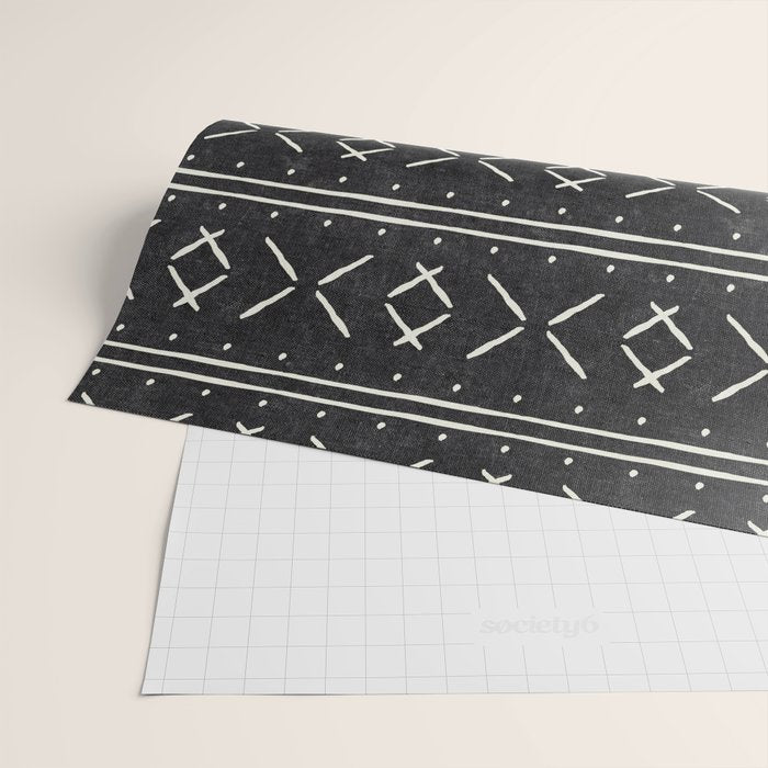 mud cloth stitch - onyx Wrapping Paper Gallery Image 2