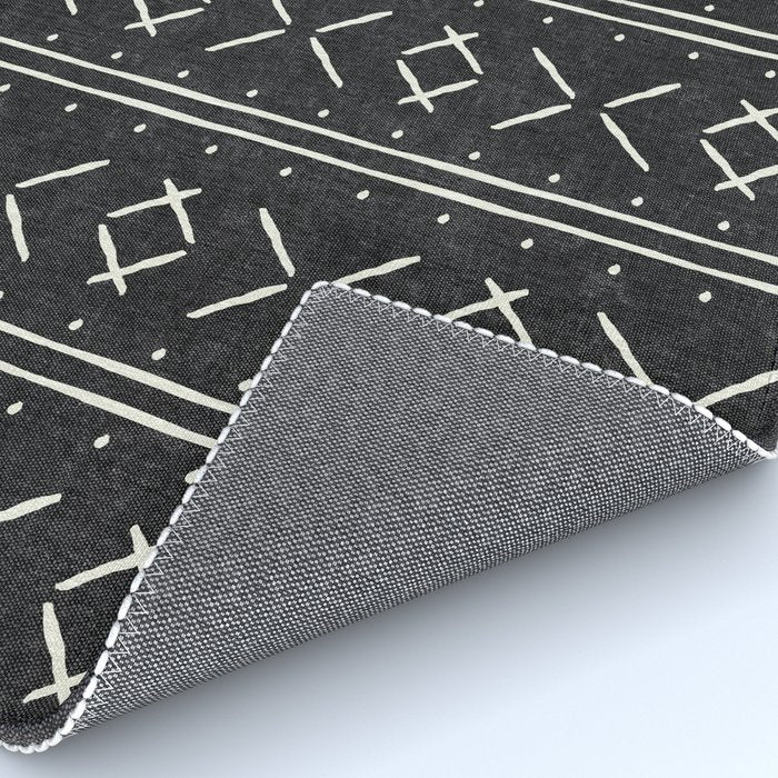 mud cloth stitch - onyx Rug Gallery Image 4