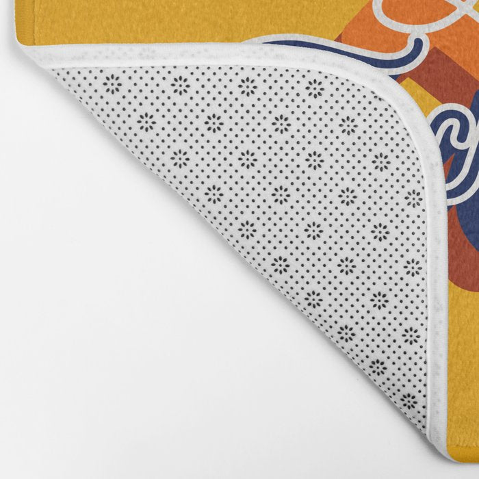 Zero F*cks Given - Yellow & Blue Palette Bath Mat Gallery Image 2