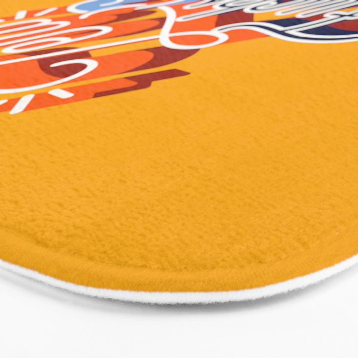 Zero F*cks Given - Yellow & Blue Palette Bath Mat Gallery Image 3
