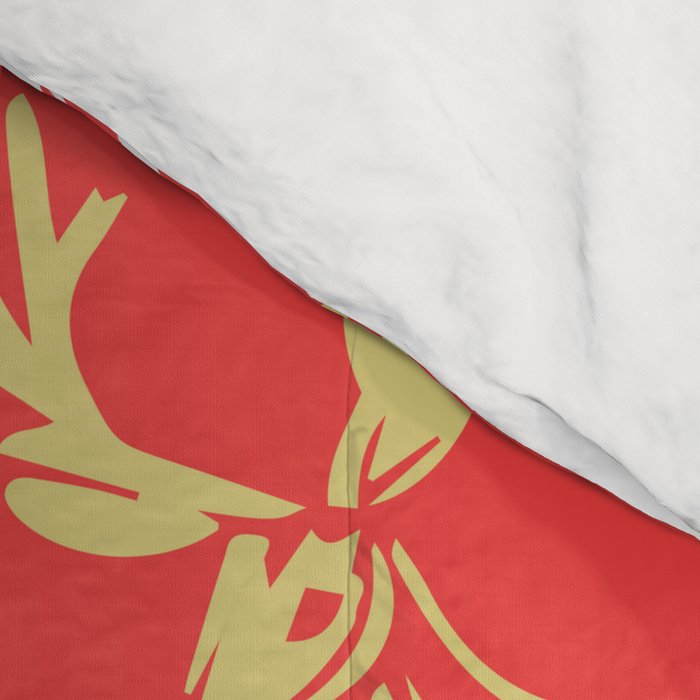 Red christmas reindeer animal pattern Comforter Gallery Image 4