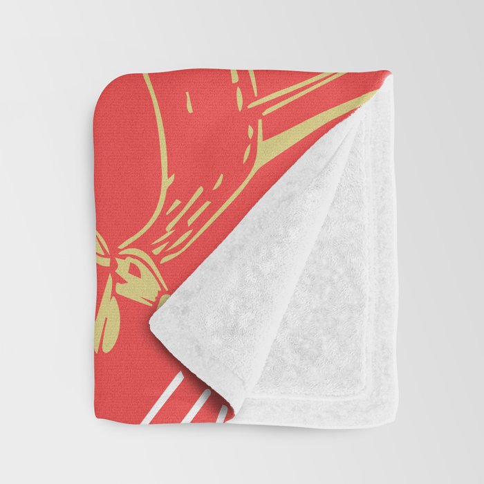 Red christmas reindeer animal pattern Throw Blanket Gallery Image 3