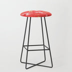 Red christmas reindeer animal pattern Stool Gallery Image 1