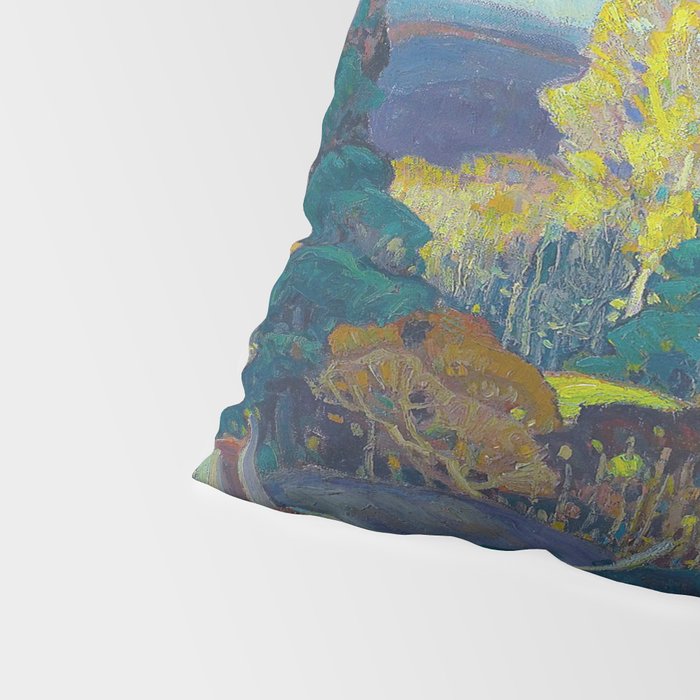 Canadian Landscape Franklin Carmichael Art Nouveau Post-Impressionism Autumn Hillside Pillow Sham Gallery Image 4