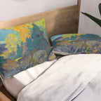 Canadian Landscape Franklin Carmichael Art Nouveau Post-Impressionism Autumn Hillside Pillow Sham Gallery Image 2