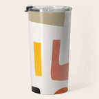 Modern Minimalist Shapes Digital Cut Out Artwork Travel Mug Gallery Image 3