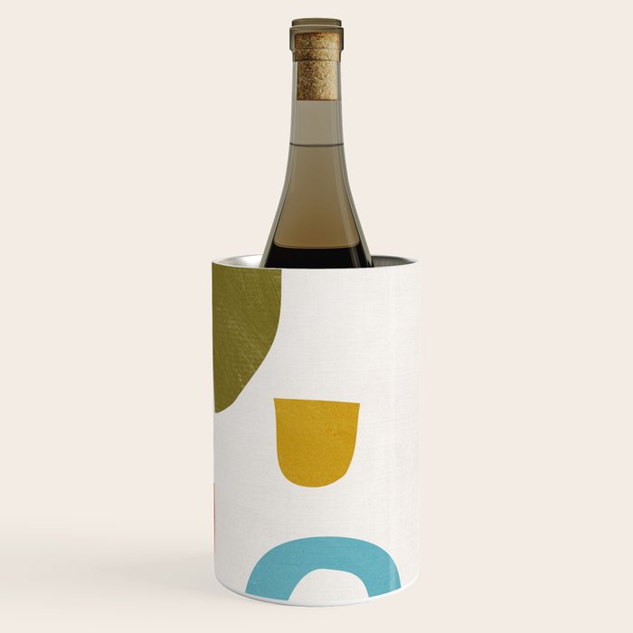 Modern Minimalist Shapes Digital Cut Out Artwork Wine Chiller Gallery Image 3