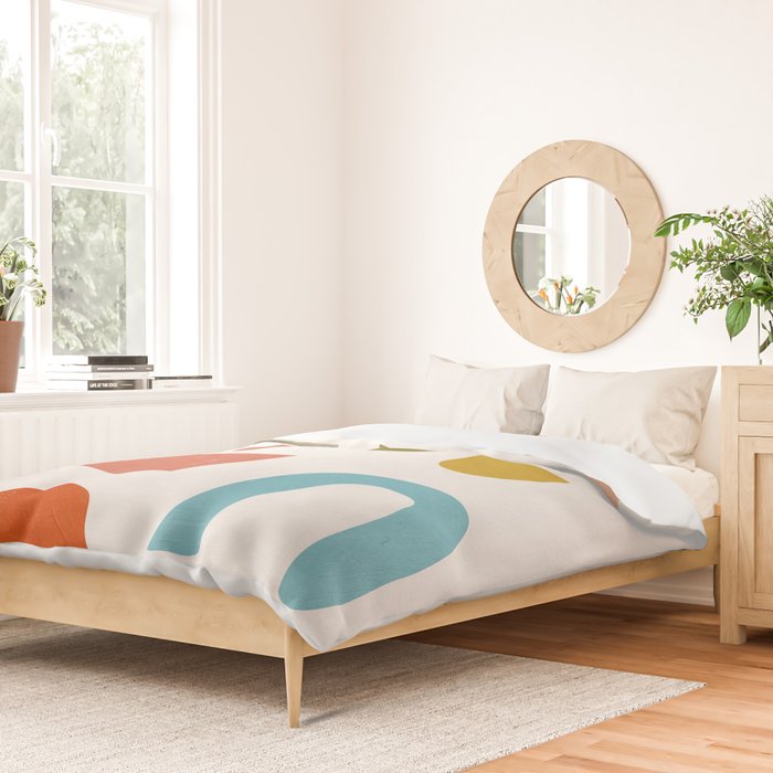 Modern Minimalist Shapes Digital Cut Out Artwork Duvet Cover Gallery Image 2