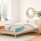 Modern Minimalist Shapes Digital Cut Out Artwork Duvet Cover Gallery Image 2
