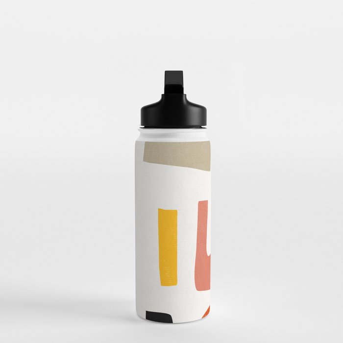 Modern Minimalist Shapes Digital Cut Out Artwork Water Bottle Gallery Image 3